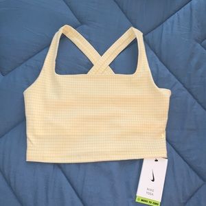 Cutest yellow Nike Yoga tank/ sports bra size M